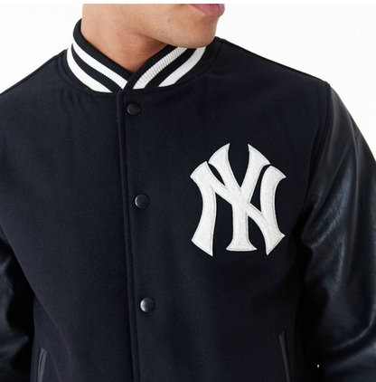 New Era - MLB World Series Varsity Jacket New York Yankees - Black/Off White - Headz Up 