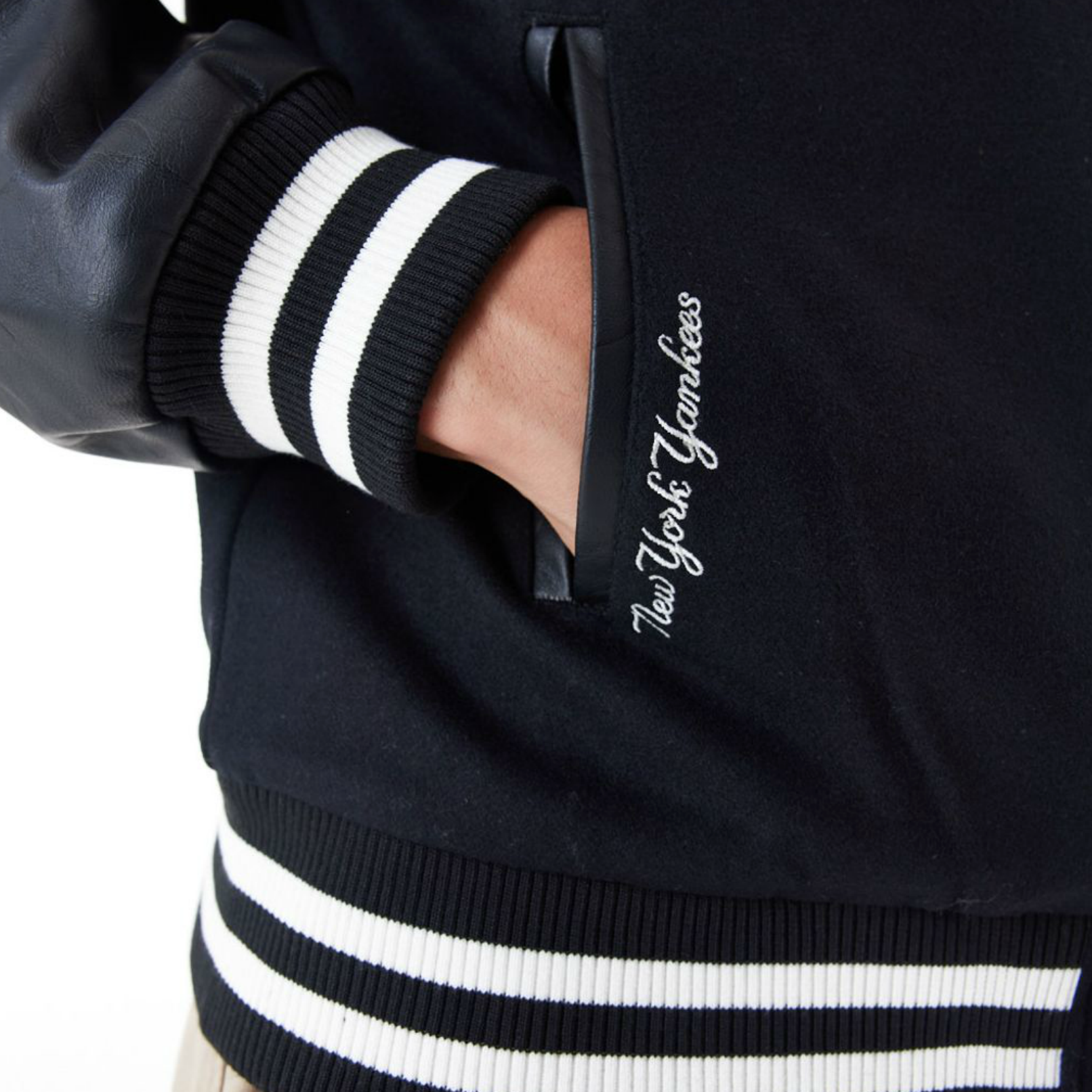 New Era - MLB World Series Varsity Jacket New York Yankees - Black/Off White - Headz Up 