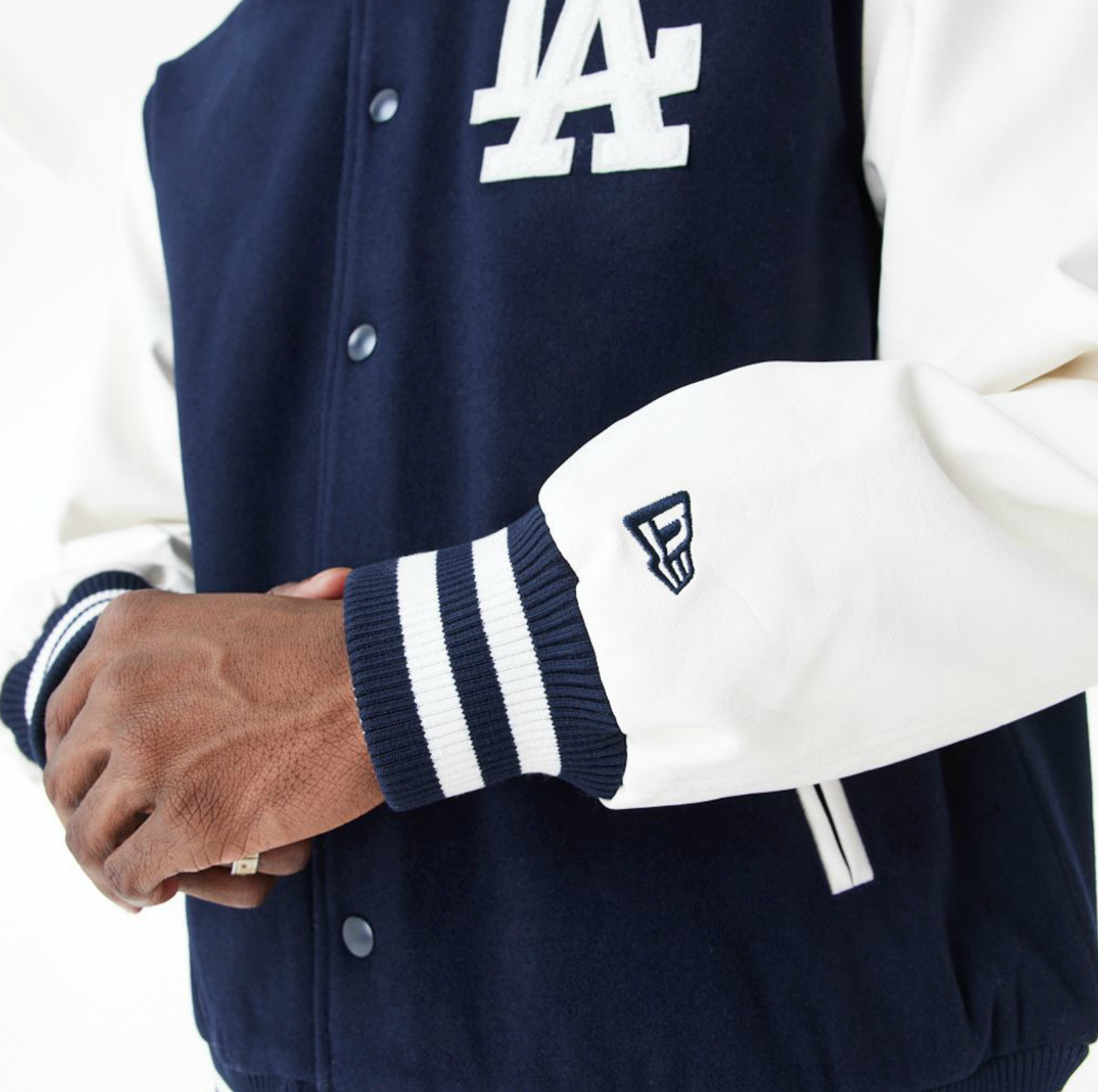 New Era - MLB World Series Varsity Jacket Los Angeles Dodgers -Navy/Off White - Headz Up 