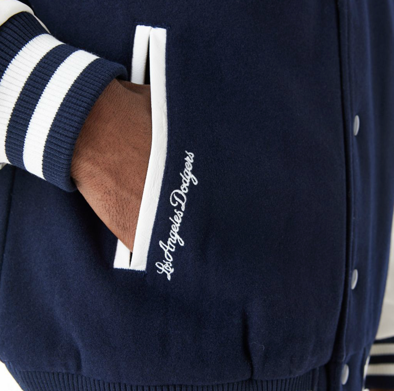 New Era - MLB World Series Varsity Jacket Los Angeles Dodgers -Navy/Off White - Headz Up 