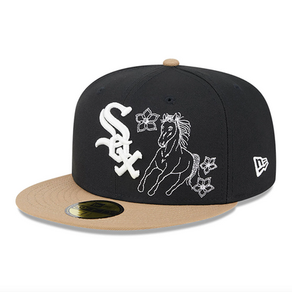 New Era - 59Fifty Fitted - Chicago White Sox - Western Khaki - Black - Headz Up 