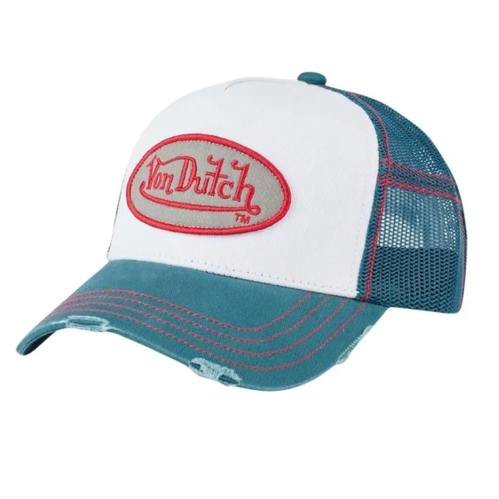 Von Dutch - Oval Patch Blue/White Trucker Cap - Headz Up 