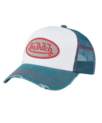 Von Dutch - Oval Patch Blue/White Trucker Cap - Headz Up 