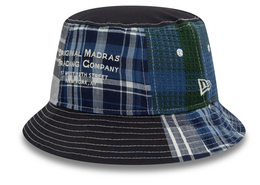 New Era - MADRAS Bucket Hat - Dark Blue - Headz Up 