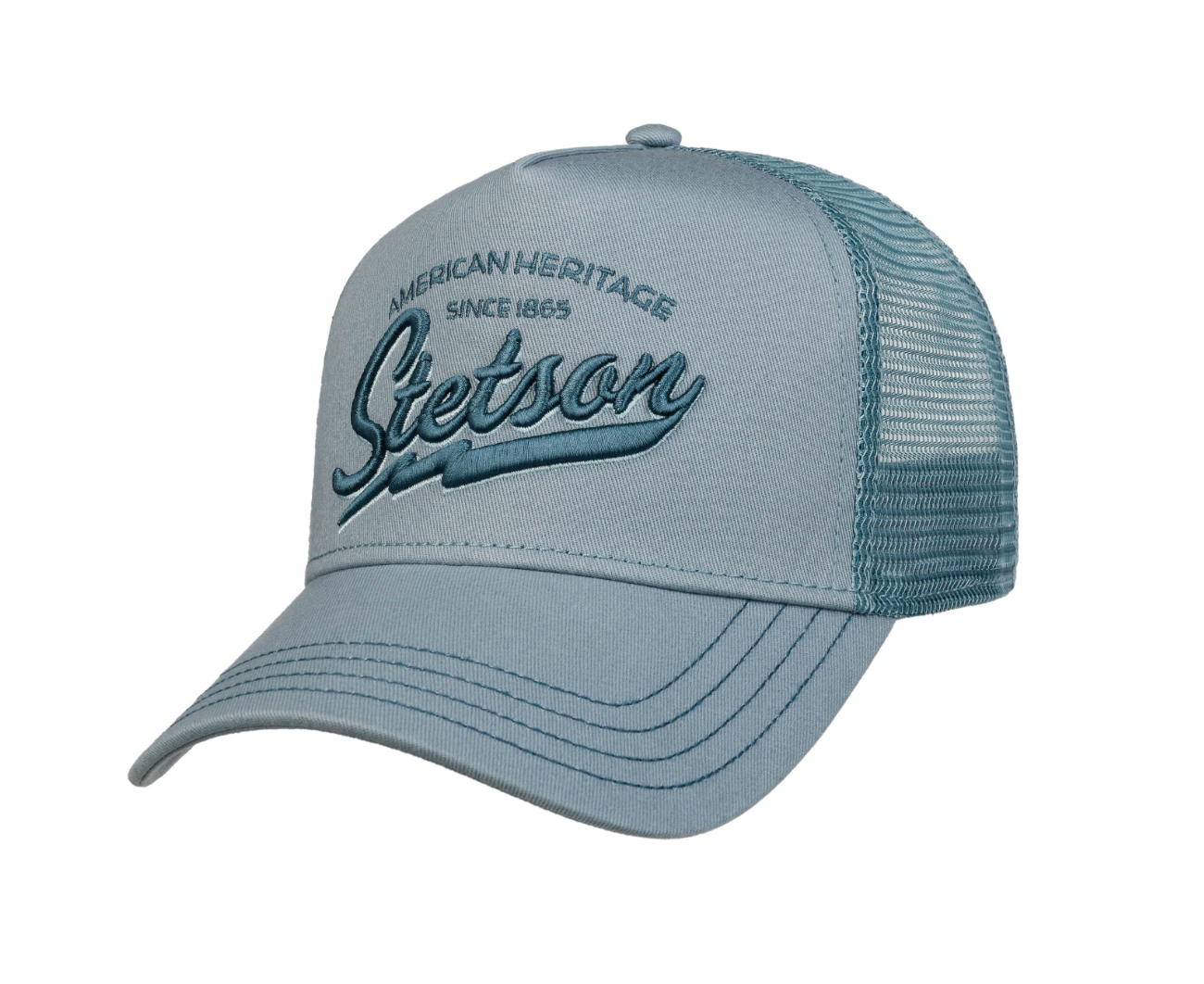 Stetson American Heritage Classic Trucker Cap - Dusty Blue - Headz Up 