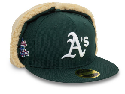 New Era - 59FIFTY Fitted Cap - DOGEAR - Oakland Athletics - Dark Green