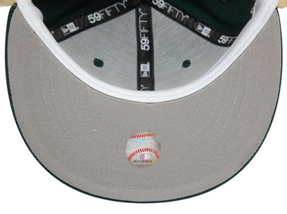 New Era - 59FIFTY Fitted Cap - DOGEAR - Oakland Athletics - Dark Green