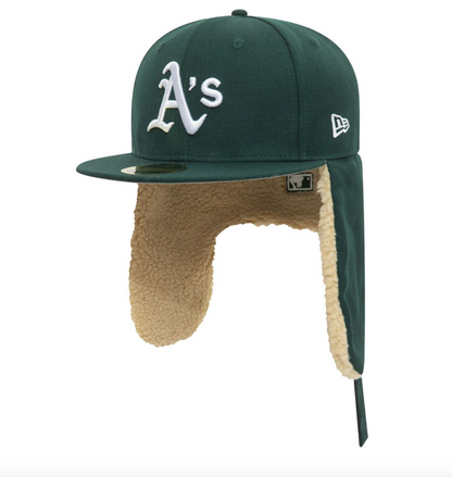 New Era - 59FIFTY Fitted Cap - DOGEAR - Oakland Athletics - Dark Green