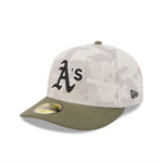 New Era - 59FIFTY Fitted Cap - Oakland Athletics - Armed Forces (2025) - Stone/Olive - Headz Up 