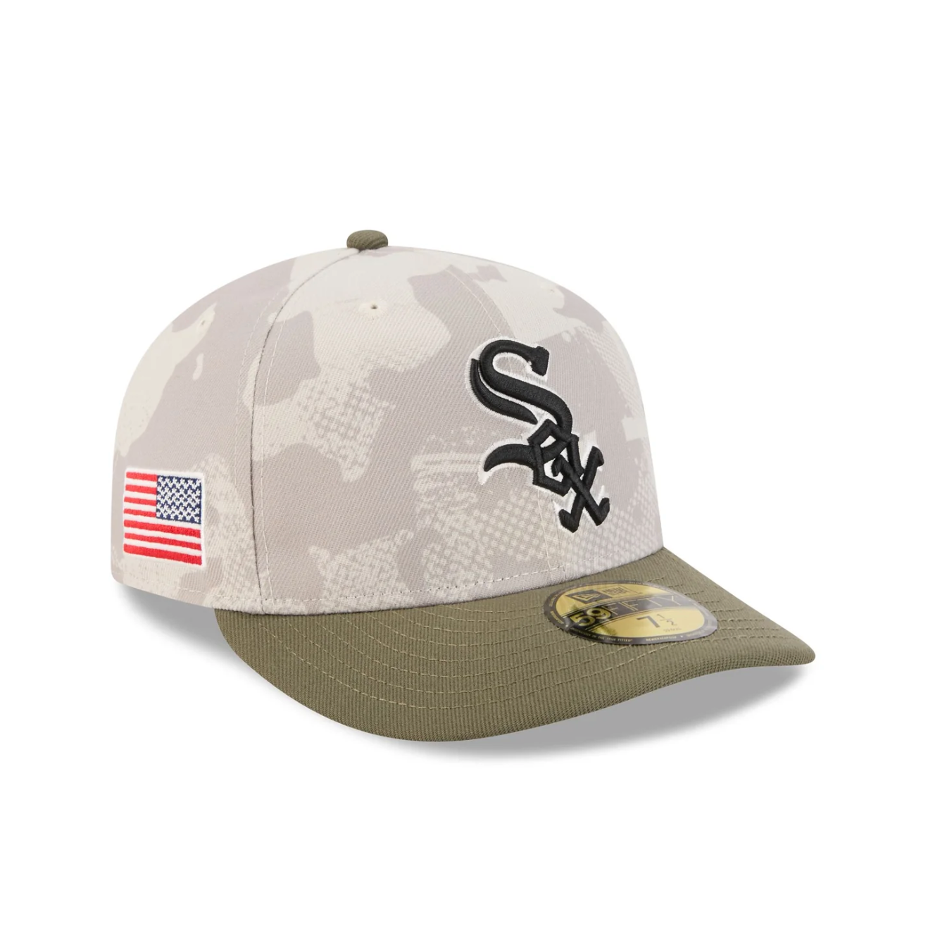 New Era - 59FIFTY Fitted Cap - Chicago White Sox - Armed Forces (2025) - Stone/Olive - Headz Up 
