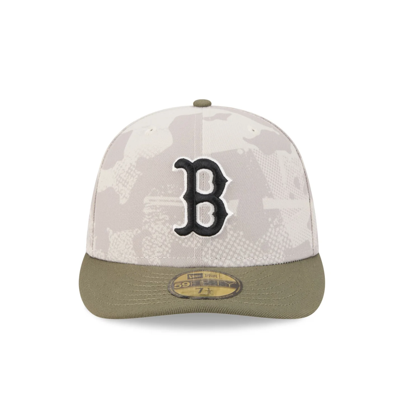 New Era - 59FIFTY Fitted Cap - Boston Red Sox - Armed Forces (2025) - Stone/Olive - Headz Up 