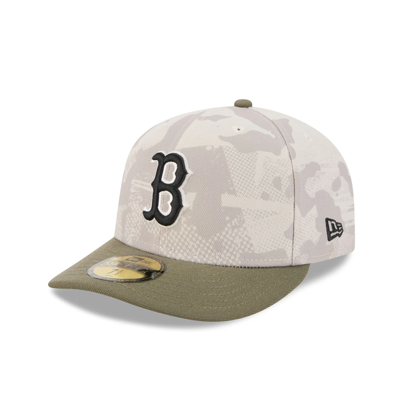 New Era - 59FIFTY Fitted Cap - Boston Red Sox - Armed Forces (2025) - Stone/Olive - Headz Up 