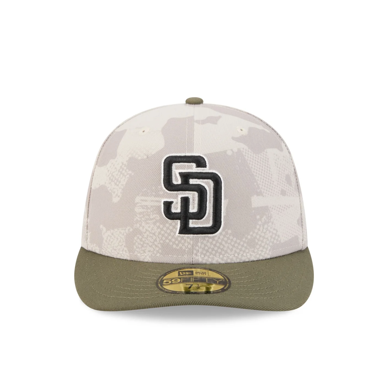 New Era - 59FIFTY Fitted Cap - San Diego Padres - Armed Forces (2025) - Stone/Olive - Headz Up 