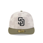 New Era - 59FIFTY Fitted Cap - San Diego Padres - Armed Forces (2025) - Stone/Olive - Headz Up 
