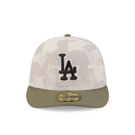 New Era - 59FIFTY Fitted Cap - Los Angeles Dodgers - Armed Forces (2025) - Stone/Olive - Headz Up 