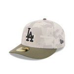 New Era - 59FIFTY Fitted Cap - Los Angeles Dodgers - Armed Forces (2025) - Stone/Olive - Headz Up 
