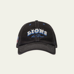 LES DEUX sort kasket med LD X NFL Wordmark og kontrastsyninger