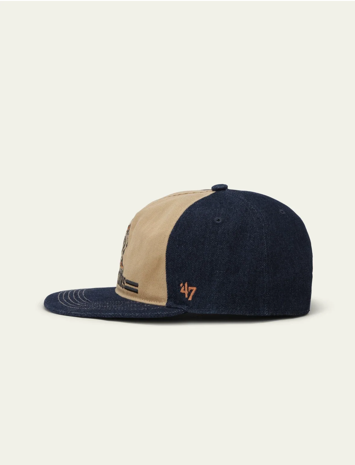 LES DEUX LD X NFL Side Hit denim cap i mørk navyblå med sidepatch