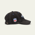 LES DEUX LD X NFL Wordmark Contrast Stitch cap i sort med kontrastsyninger og broderet logo