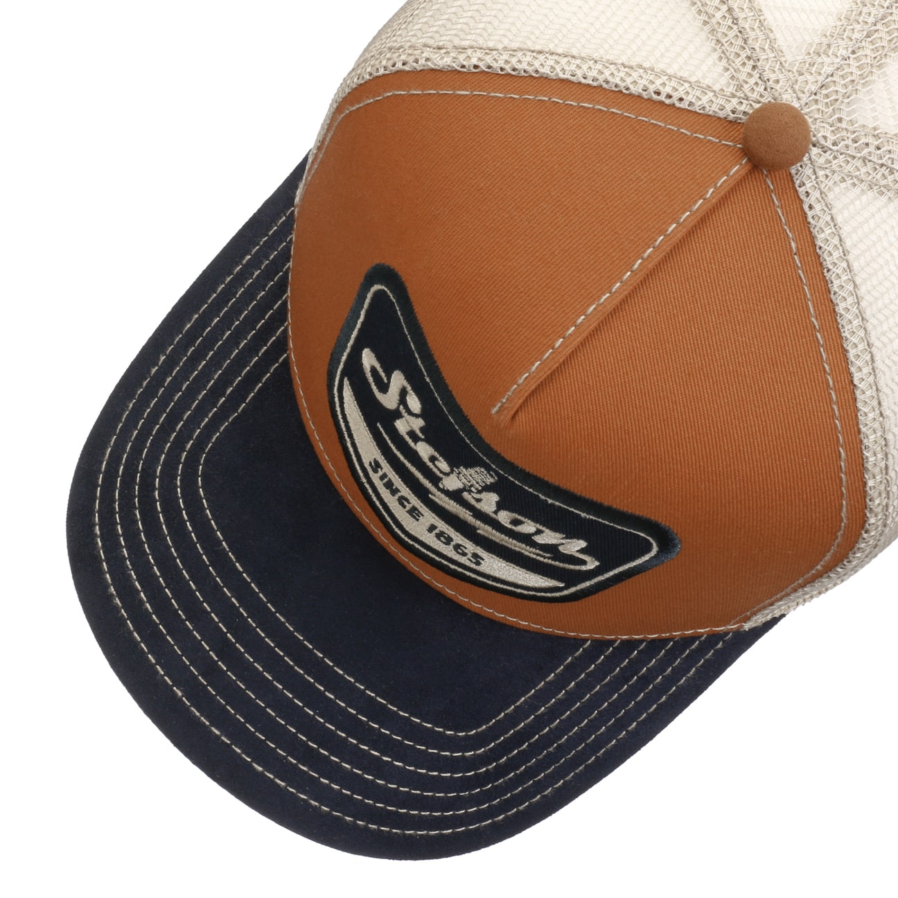 Stetson - Spark Plug Trucker Cap - Navy/Rust Orange - Headz Up 