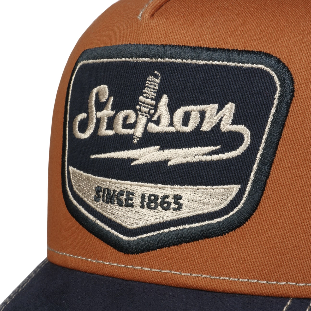 Stetson - Spark Plug Trucker Cap - Navy/Rust Orange - Headz Up 
