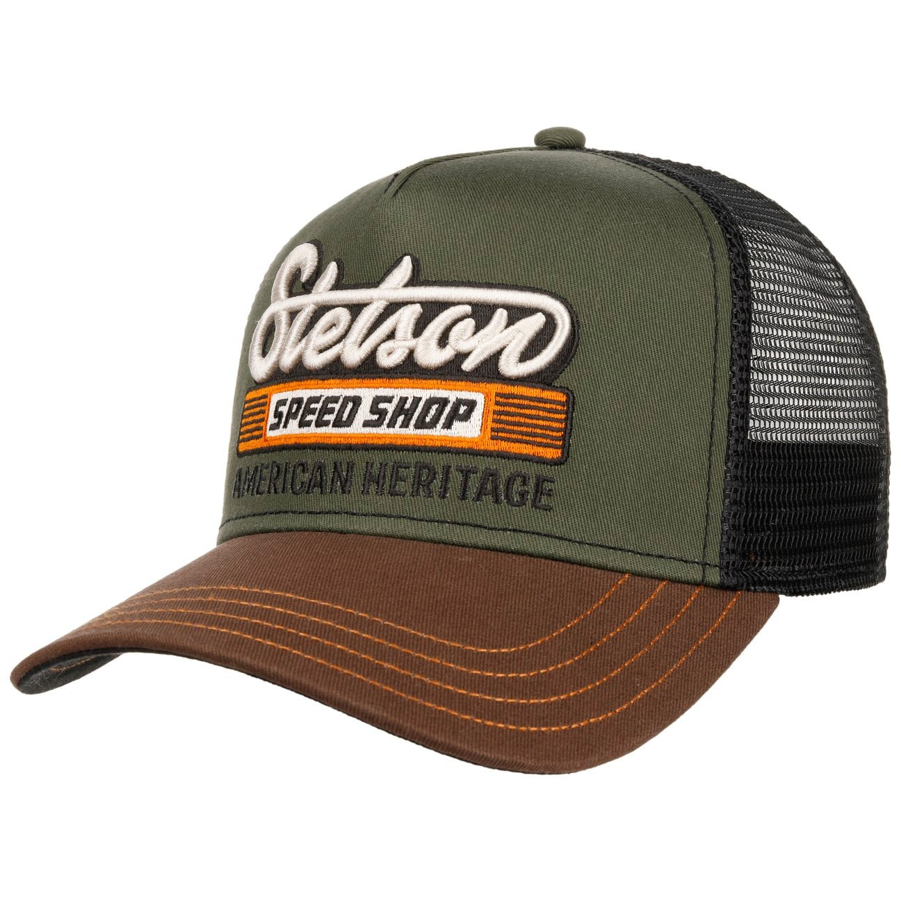 Stetson - Speed Shop - Trucker Cap - Olive/Brown - Headz Up 