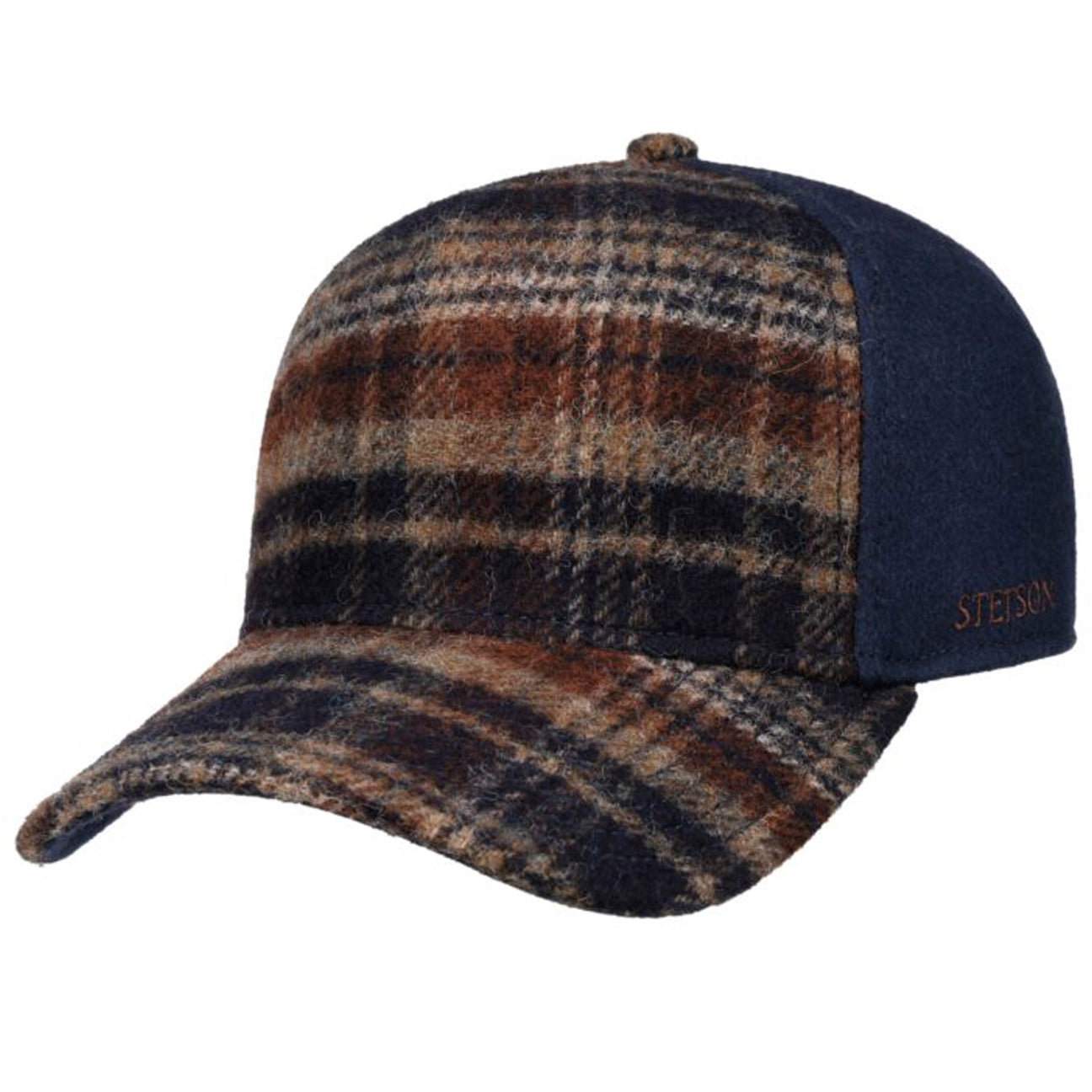 Stetson - Wool Check - Trucker Cap - Glen Check/Brown/Navy - Headz Up 