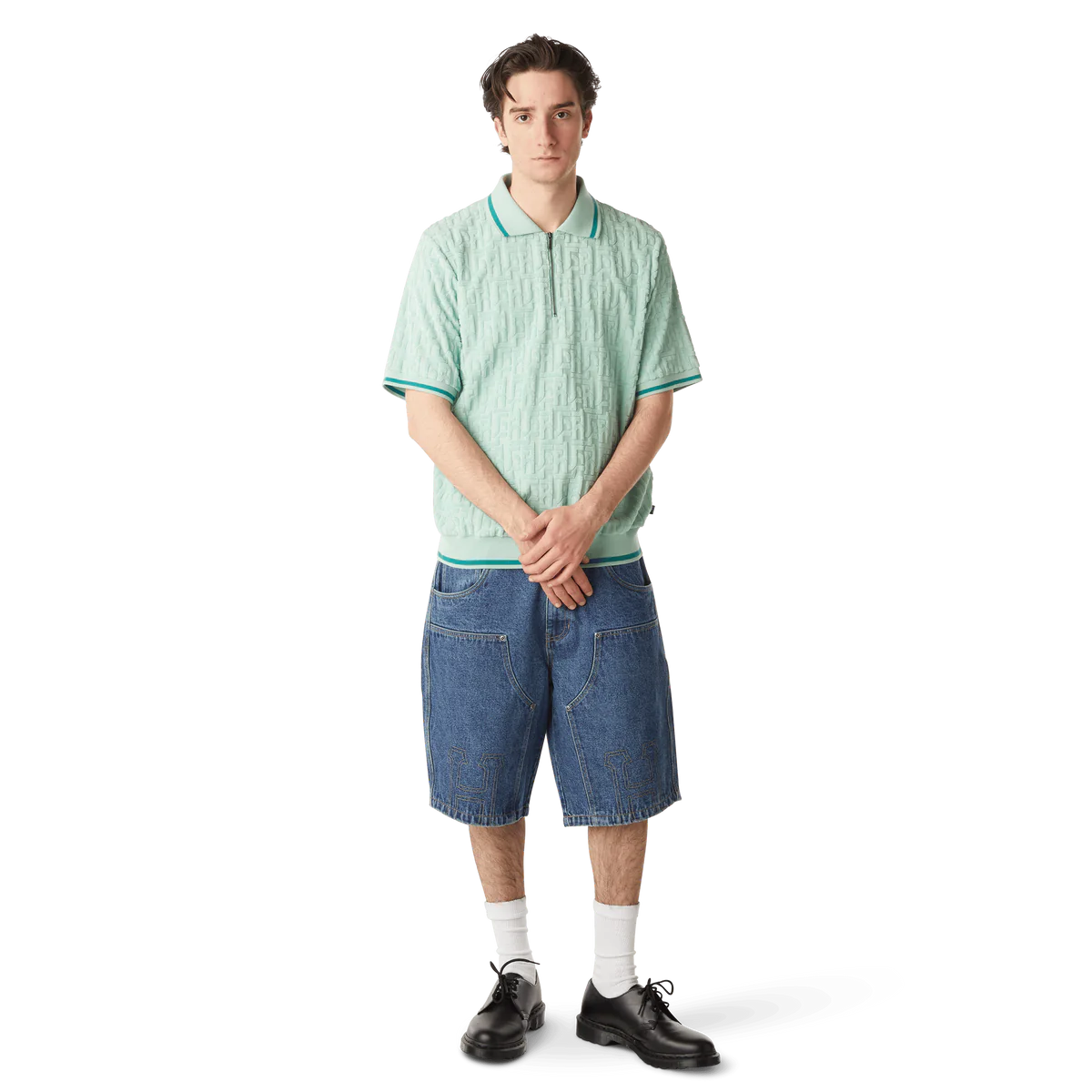 HUF - Tether jacquard S/S Terry Top - Jade - Headz Up 