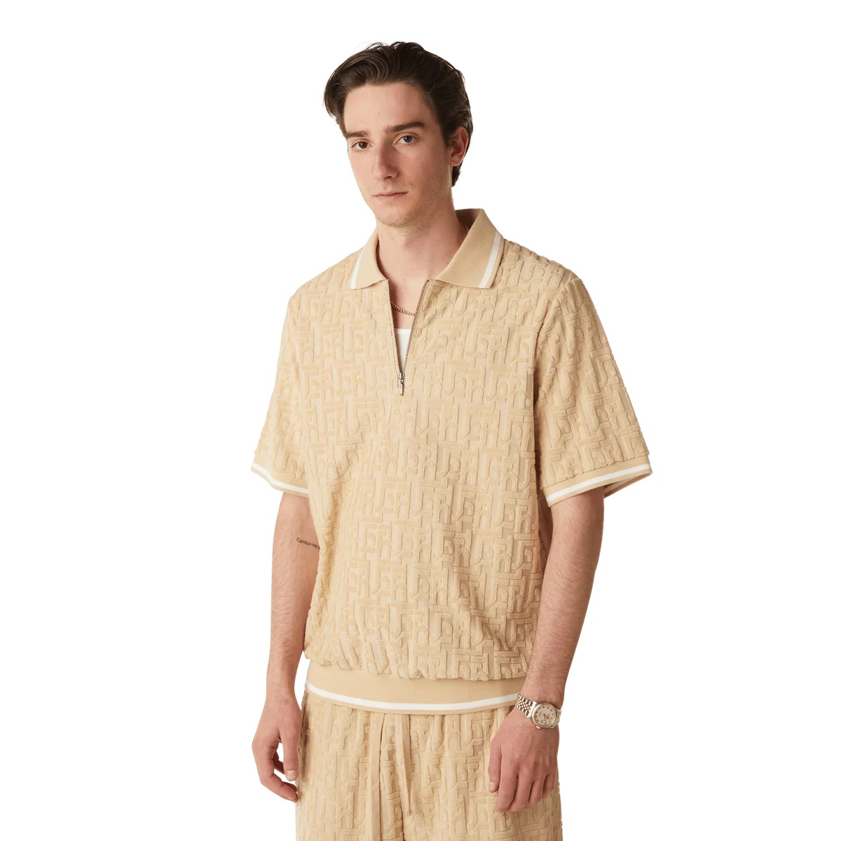 HUF - Tether jacquard S/S Terry Top - Twill - Headz Up 