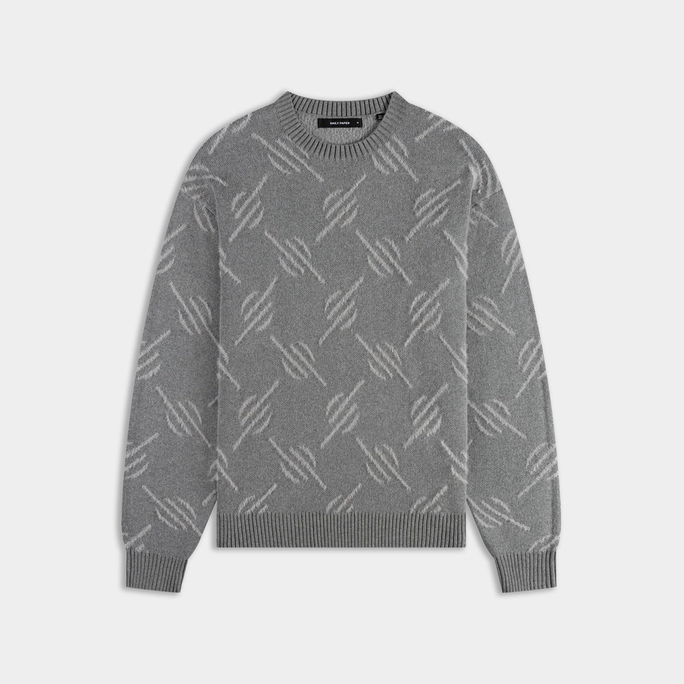 DAILY PAPER - Tevin Monogram Knit Sweater - Grey - Headz Up 