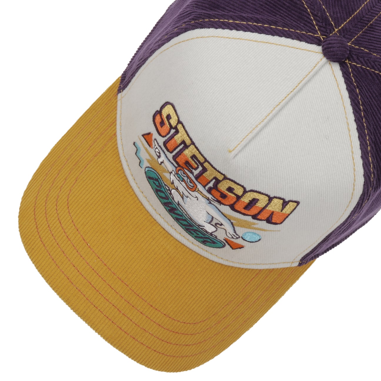 Stetson - Trucker Cap - Powder - White/Purple/Yellow - Headz Up 