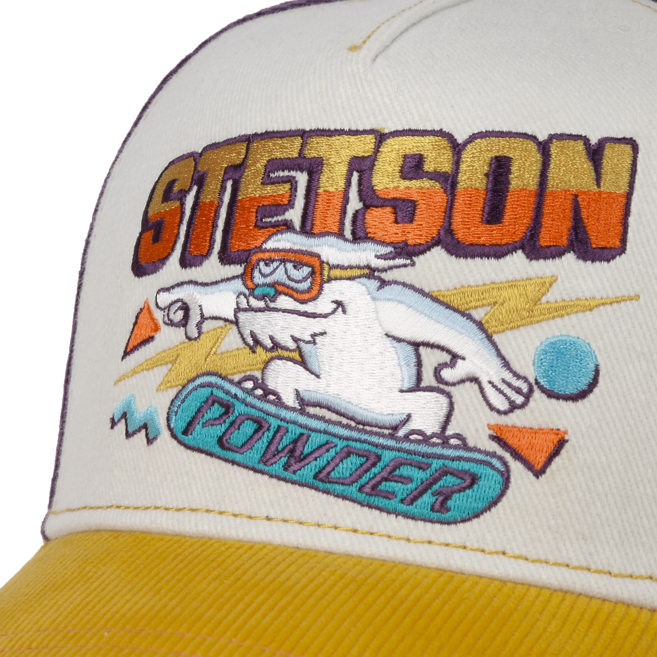 Stetson - Trucker Cap - Powder - White/Purple/Yellow - Headz Up 