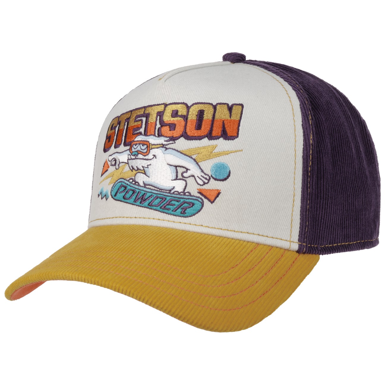 Stetson - Trucker Cap - Powder - White/Purple/Yellow - Headz Up 