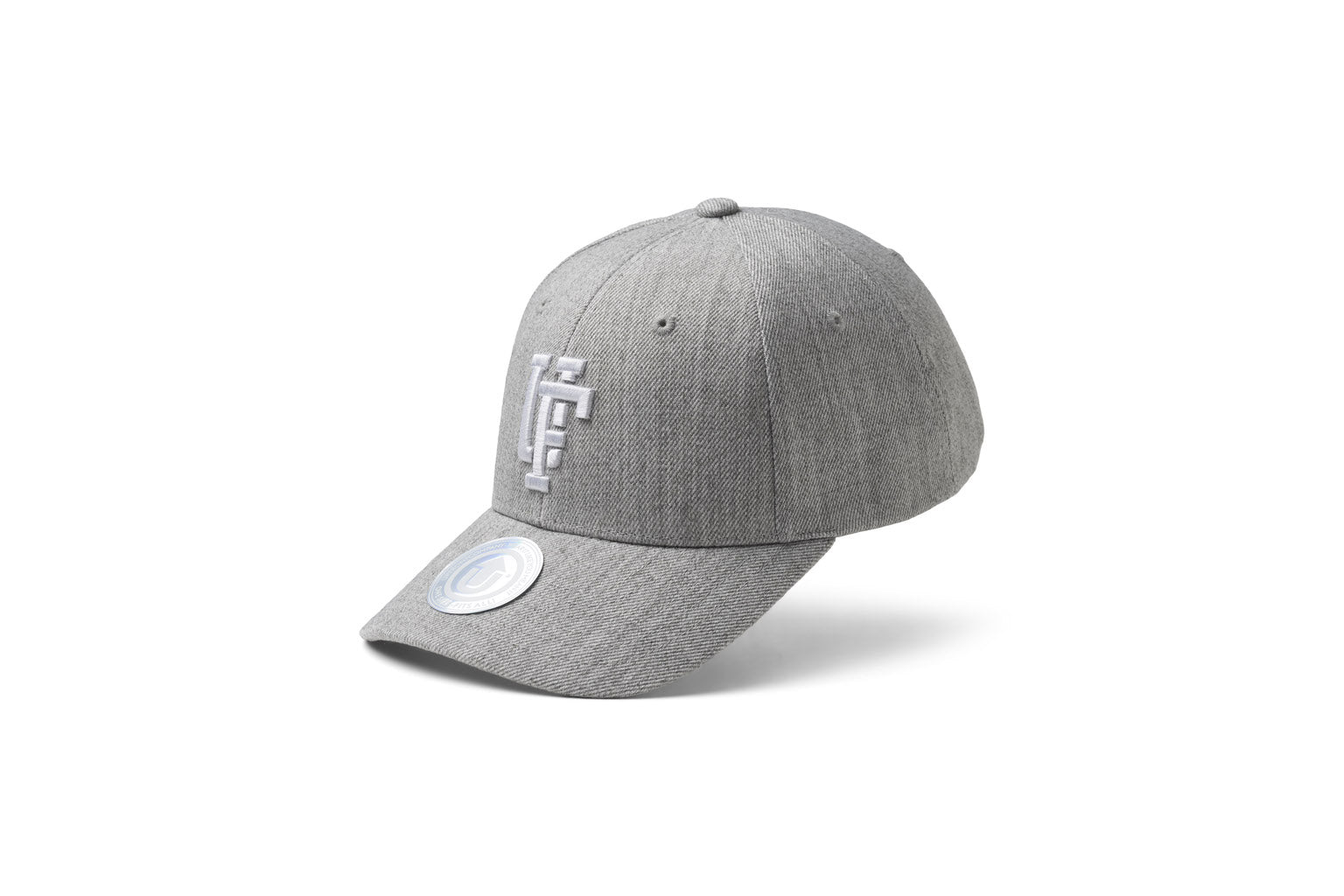 Upfront Nordic Headwear - SPINBACK Baseball Cap - Crown 4 - Light Grey/Mel White - Headz Up 