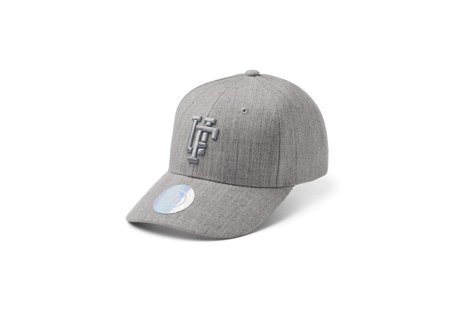 Upfront Nordic Headwear - SPINBACK Baseball Cap - Crown 4 - Light Grey/Mel Light Grey - Headz Up 