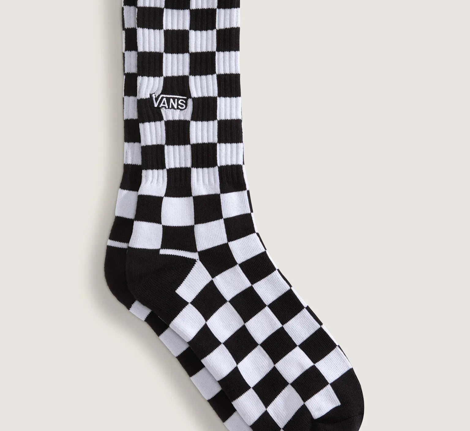 VANS - Checkerboard Crew Socks - Black/White - Headz Up 