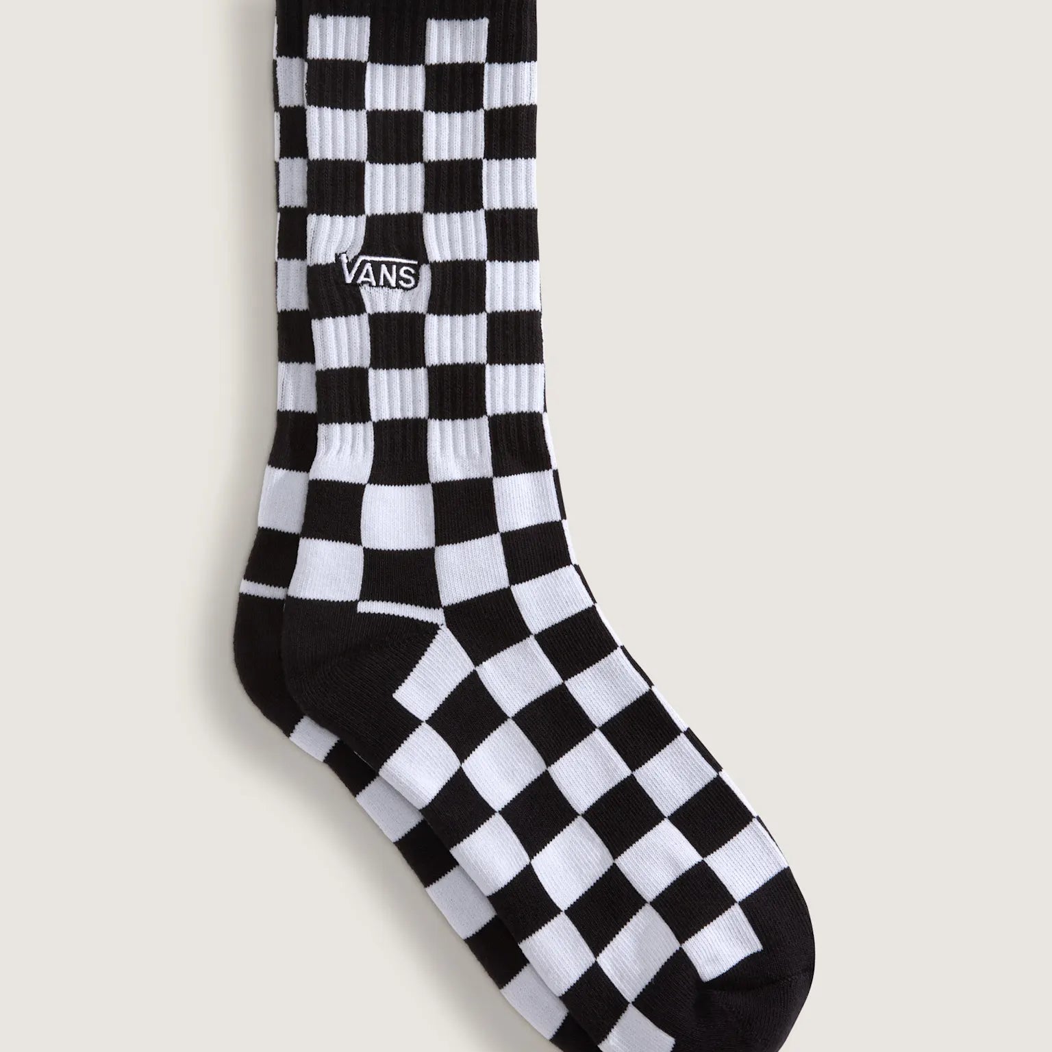 VANS - Checkerboard Crew Socks - Black/White - Headz Up 