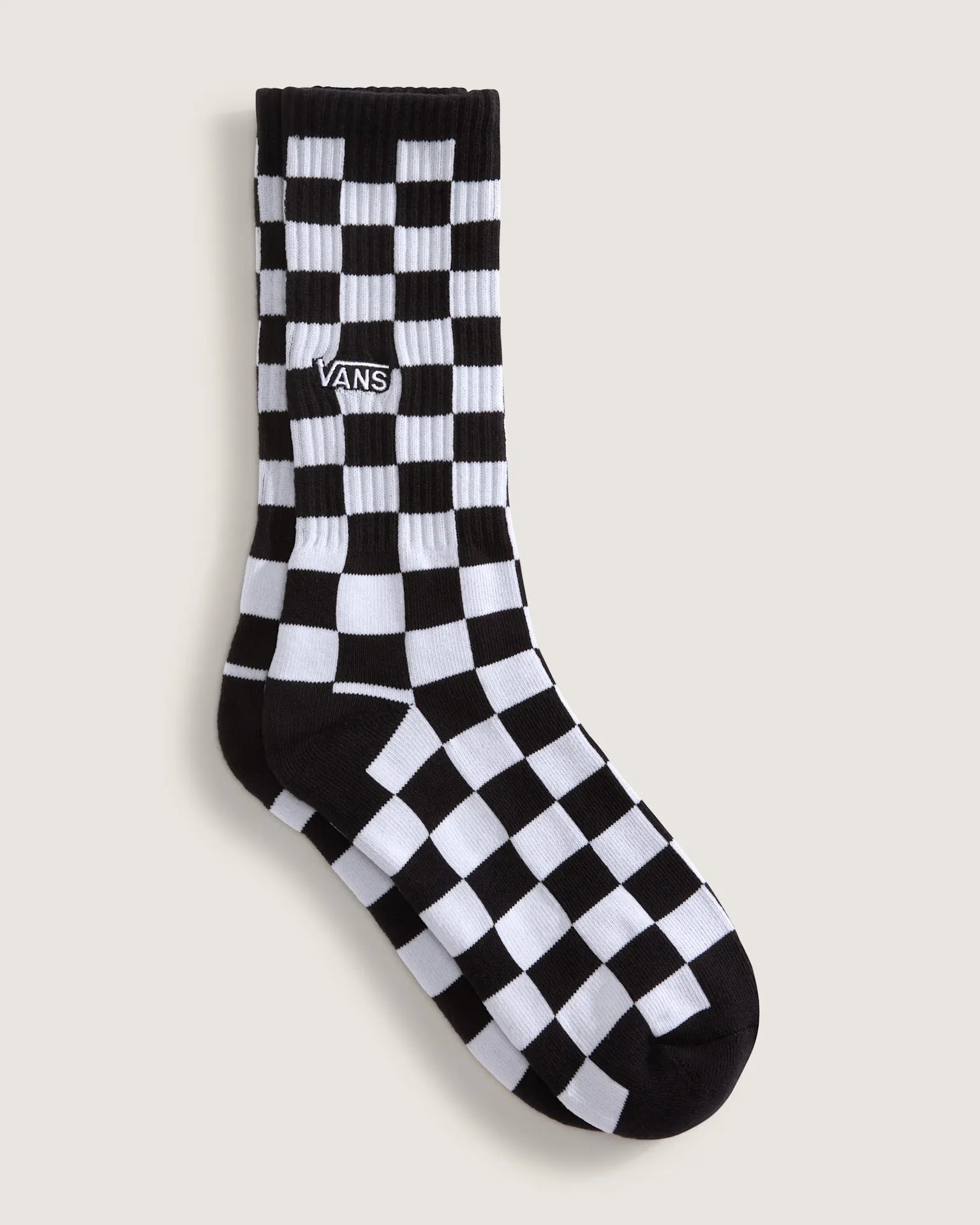 VANS - Checkerboard Crew Socks - Black/White - Headz Up 