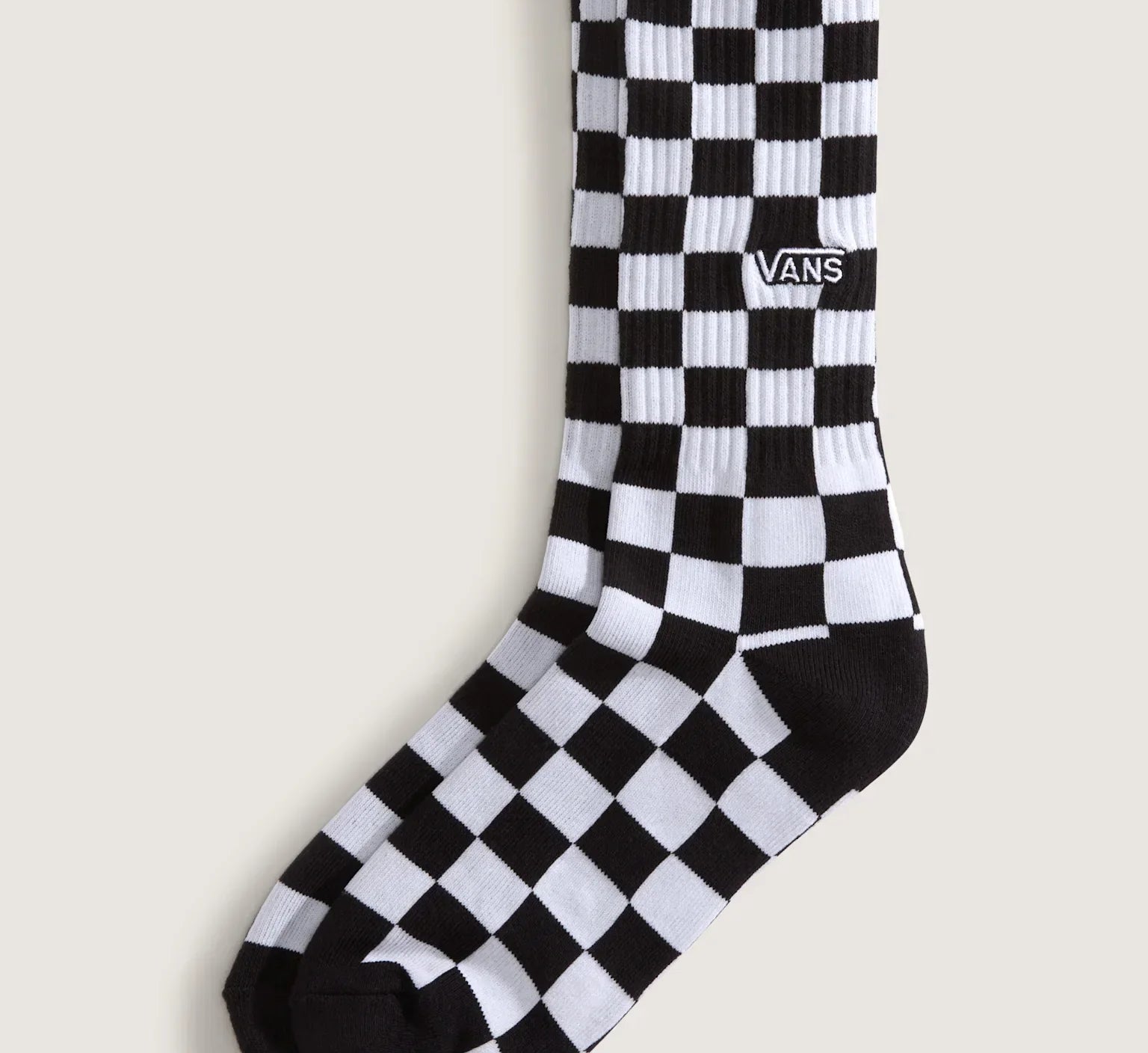 VANS - Checkerboard Crew Socks - Black/White - Headz Up 