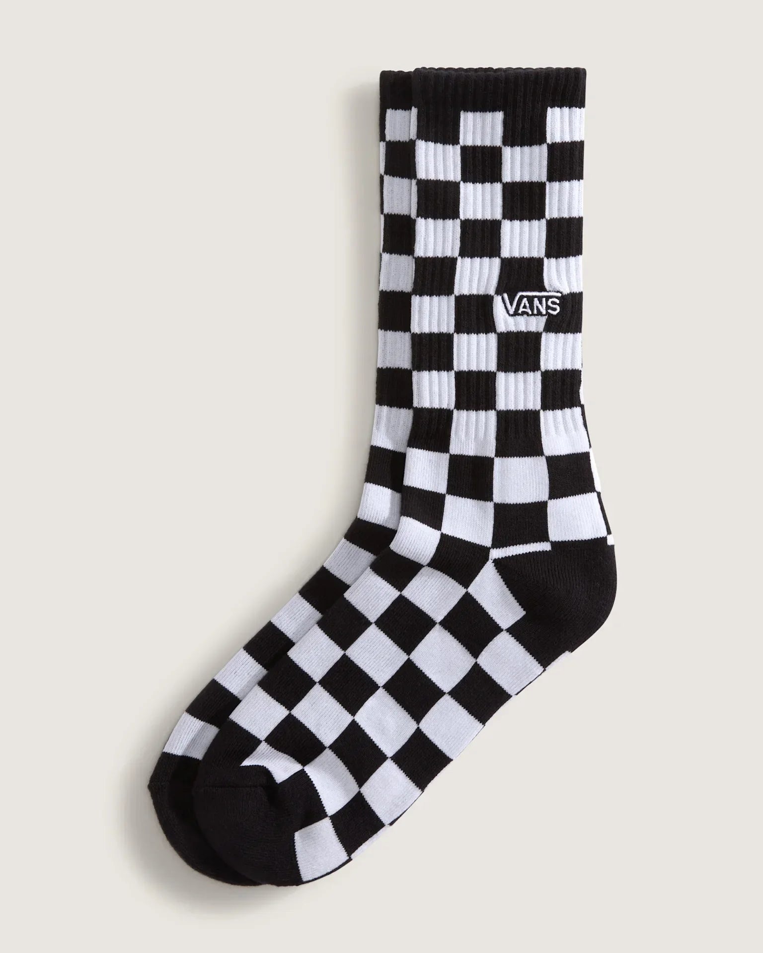 VANS - Checkerboard Crew Socks - Black/White - Headz Up 
