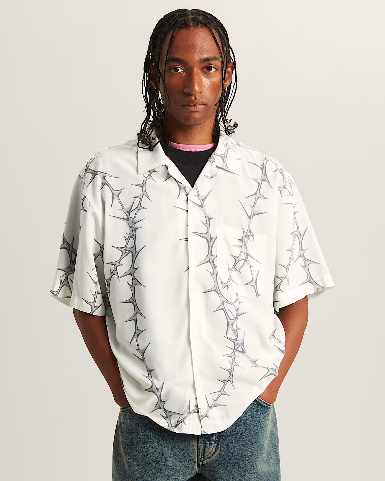 VANS - VAN DOREN Print Shirt - White - Headz Up 