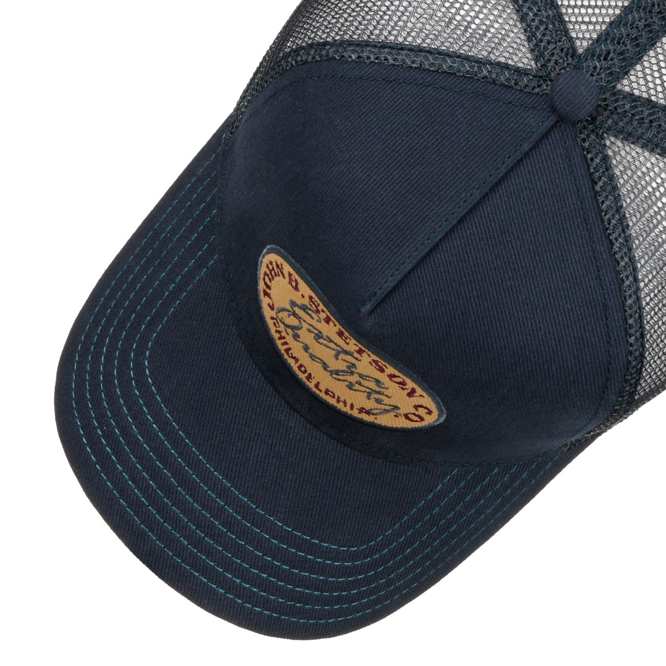 Stetson - Vintage Brushed Twill Trucker Cap - Navy - Headz Up 