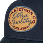 Stetson - Vintage Brushed Twill Trucker Cap - Navy - Headz Up 