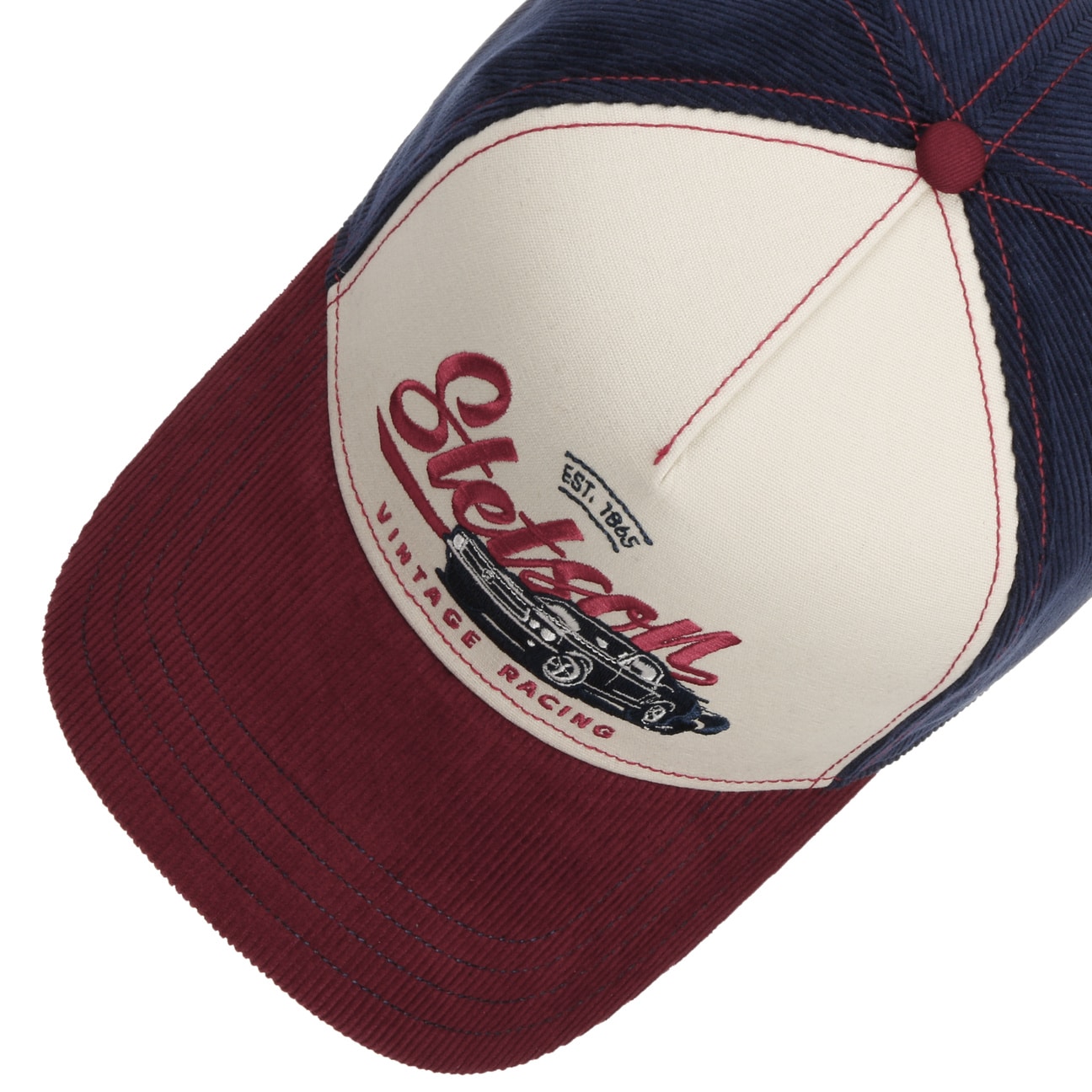 Stetson - Vintage Racing A-Frame Trucker Cap - Navy/Red/White - Headz Up 