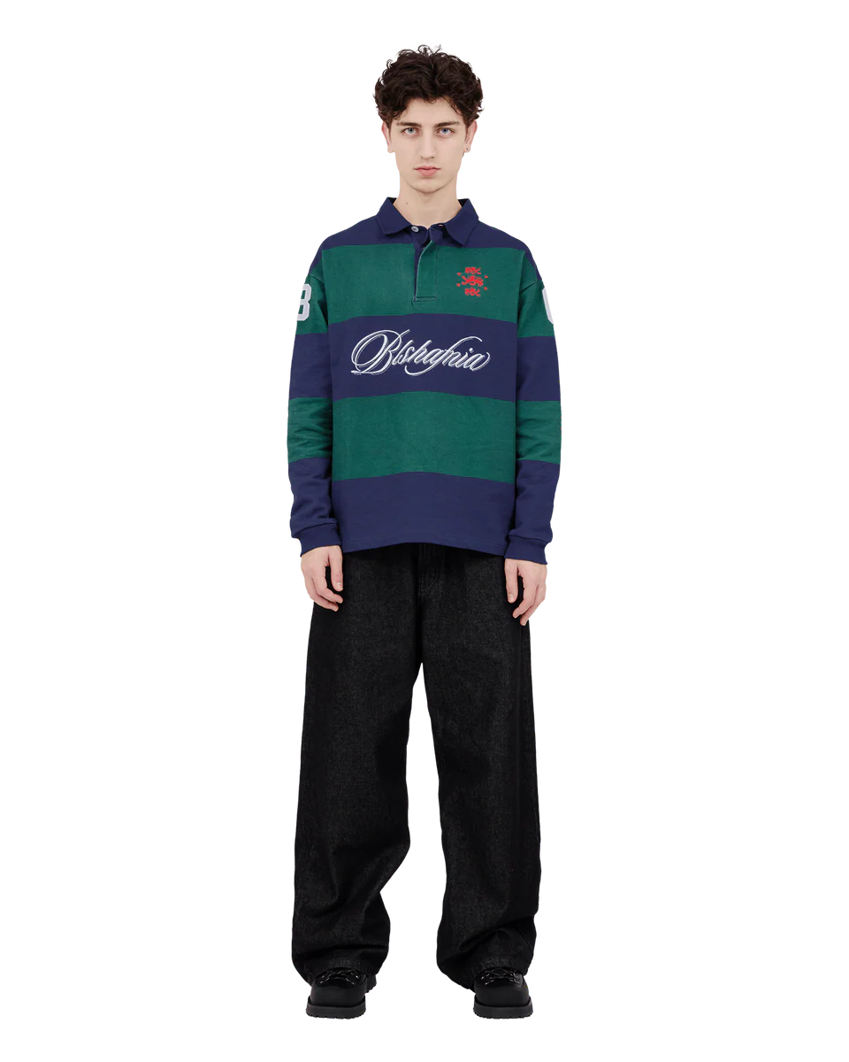 BLS - Florentina Polo LS - Green/Navy - Headz Up 