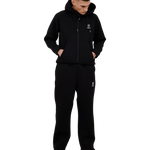 Sort BLS Edwin Zip Hoodie med lynlås og hætte, lavet af blødt materiale, vist på billedet.