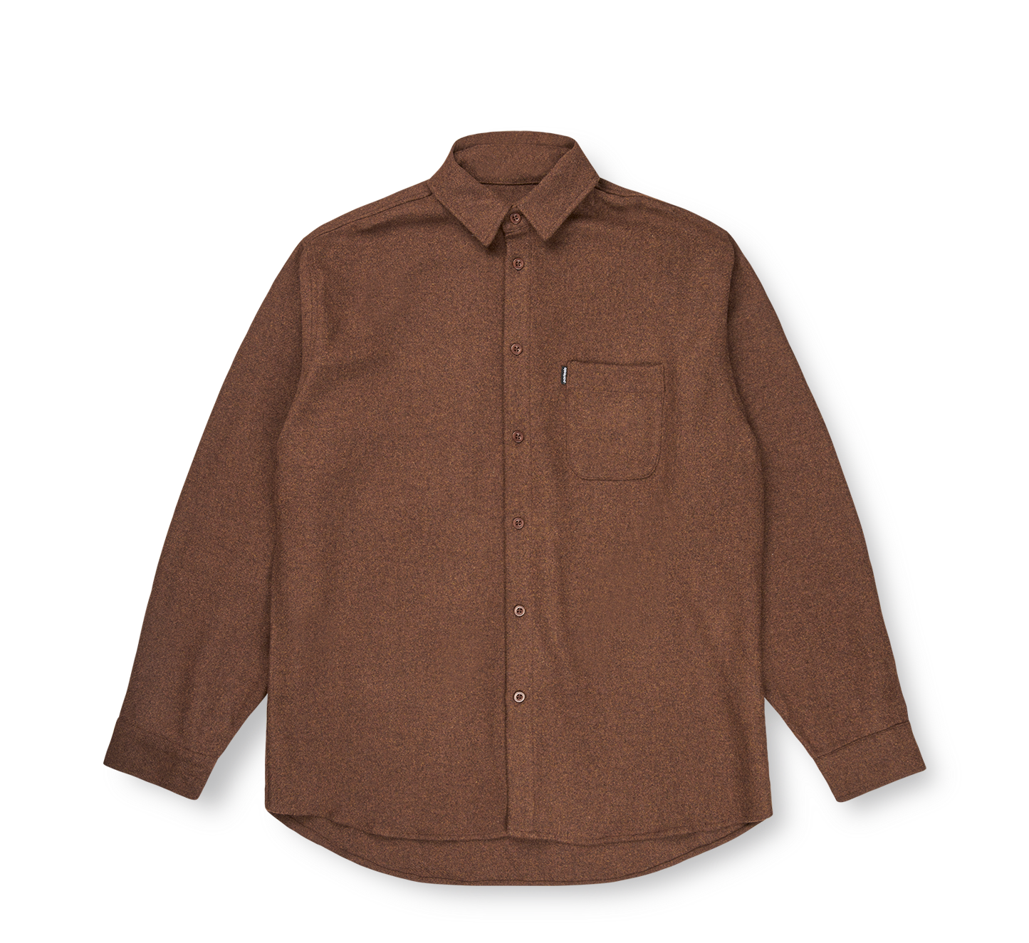 Pasteelo - WOOL BLEND SHIRT - Walnut - Headz Up 