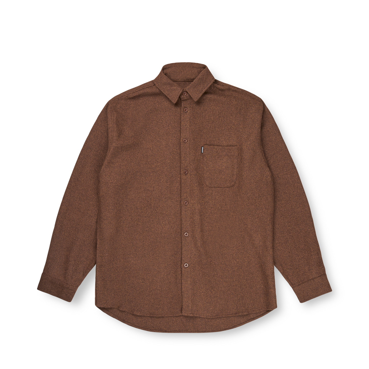 Pasteelo - WOOL BLEND SHIRT - Walnut - Headz Up 