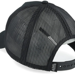 Sort Von Dutch baseballhætte med 5-panel trucker cap i gummi-patch design, klassisk og stilfuld til afslappet brug