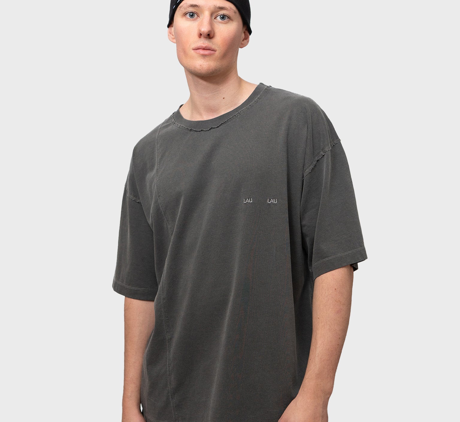 LAU LAU - Logo Tee - Grey - Headz Up 